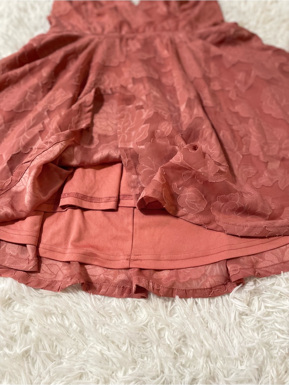 Lulus Feminine Romantic Coquette Vintage Rose Pink Burnout Floral Skater Dress M - Picture 3 of 14